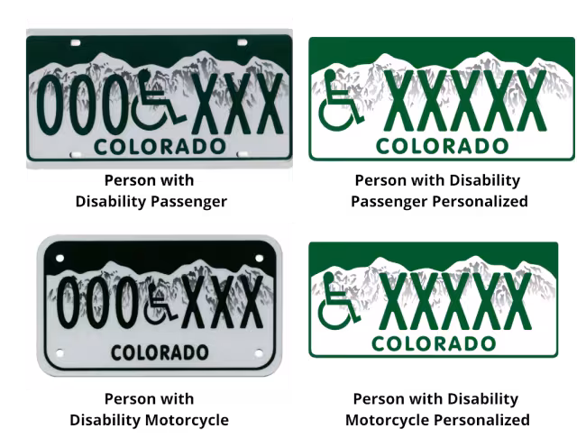 Persons with Disabilities license plate options