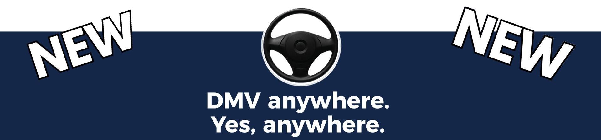 Image announcing new DMV Anywhere services
