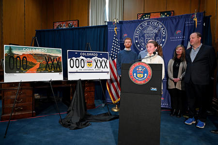 Photo from the Historic Colorado reveal at the Governor's Office