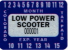 Low Power Scooter Decal