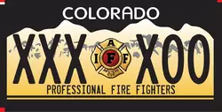 Professional Firefighters License Plate